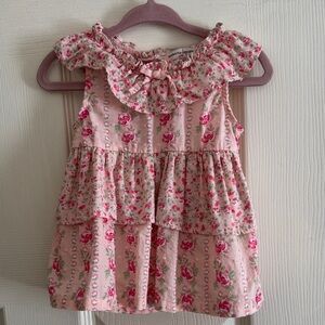 Floral Ruffle Baby Dress 6-9 months headband included